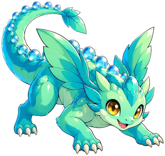 Dewdrake merunduk di air dangkal.